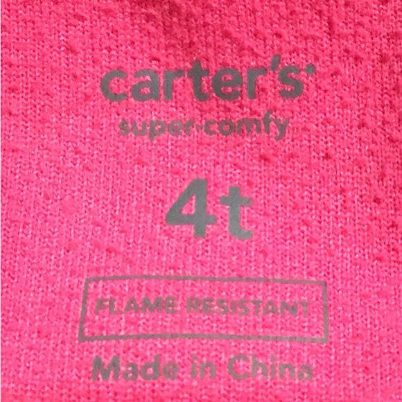 Carter’s 2-Piece Pajama Set, Super-Comfy, Flame Resistant, Pink/Gray, Size 4T - Picture 6 of 6